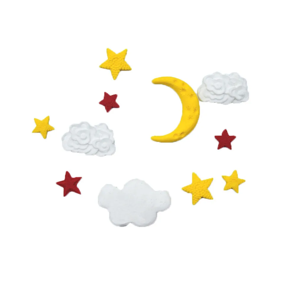 

Star Moon Silicone Mold Cloud Fondant Mold Cake Decorating Tools DIY Chocolate gumpaste mold Cookie Baking Tools