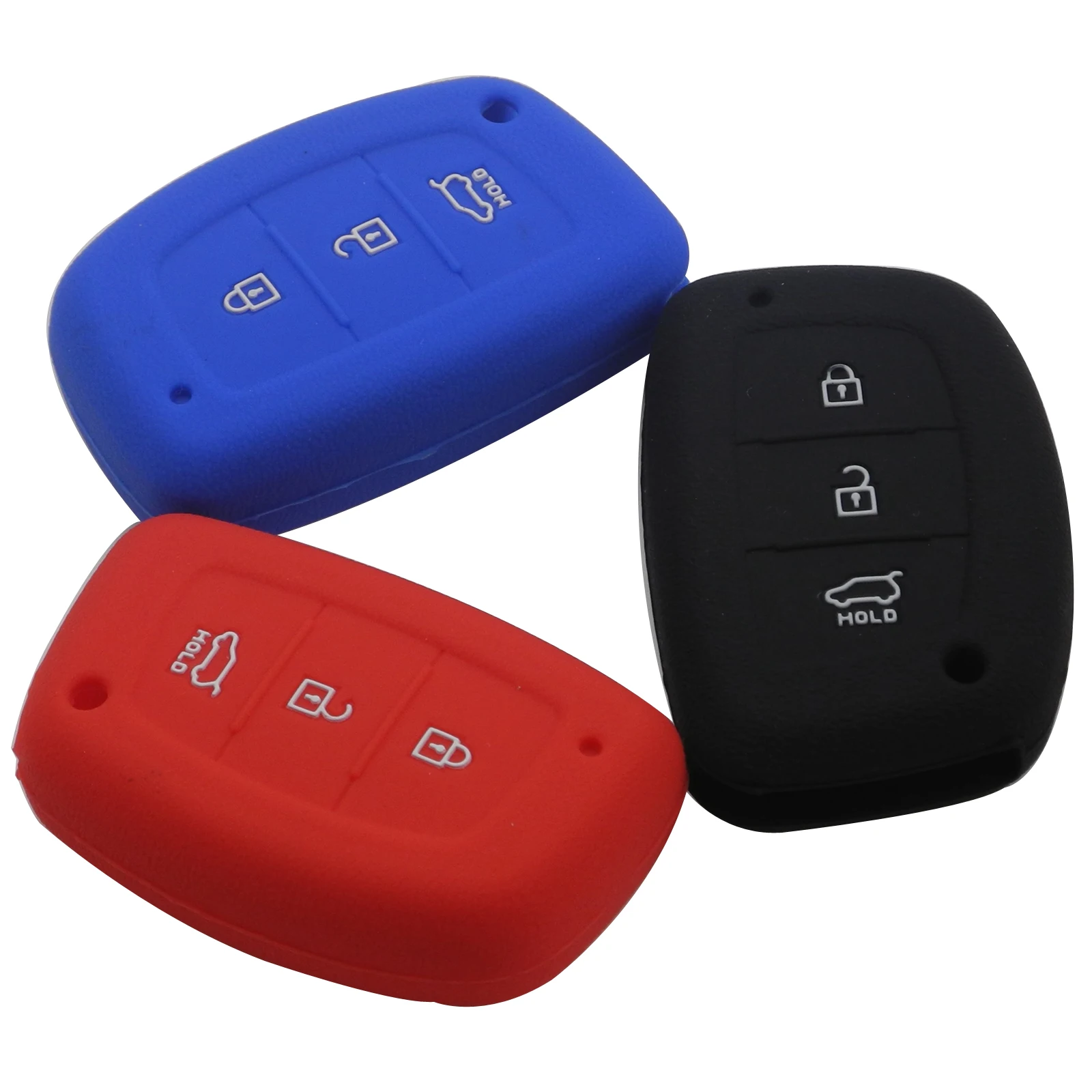 

jingyuqin New Remote 3buttons Silicone Car Key Case Cover FOR HYUNDAI TUCSON IX35 SOLARIS i25 i30 MISTRA ACCENT