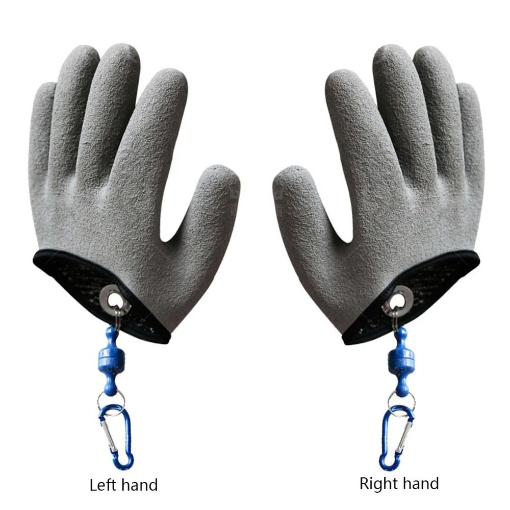 

Waterproof Fishing Left Right Hand Fishing Gloves Anti-Slip with Magnet Release