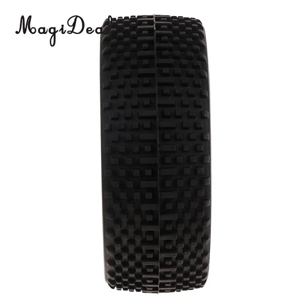 MagiDeal Rubber 4 Pieces 17mm Hub Wheel Rim Tires 1:8 Off-Road RC Car Buggy Tyre for 1/8 HSP HPI Truck