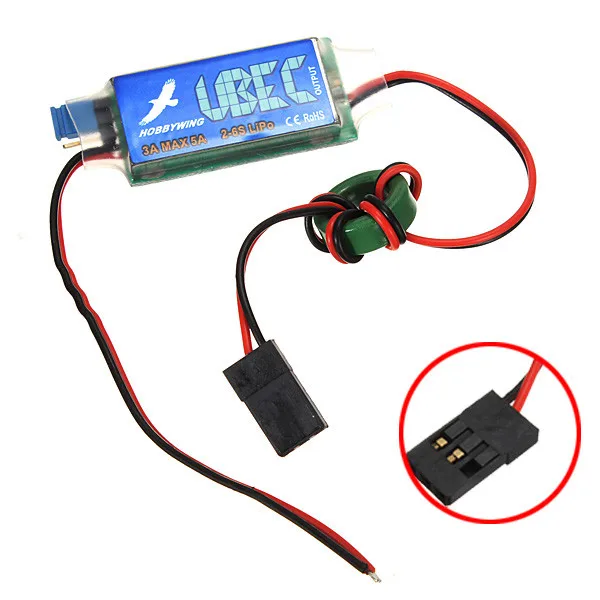 New 1PCS HWBEC Hobbywing 3A UBEC 5V 6V max 5A Lowest RF Noise BE For font
