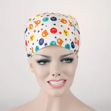 Ss Top Moda Mujeres Accesorios 2015 Nuevo Oso de La Llegada de Impresión 100% Algodón Tejido Traje de Tapa Para El Hospital Jalecos Quirúrgicos Médicos