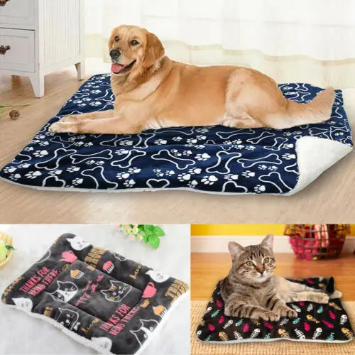 

UK Pet Washable Home Blanket Cat Dog Bed Cushion Mattress Kennel Soft Crate Mat