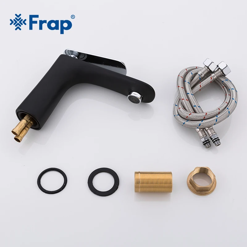 Frap New Basin Faucets Modern Bathroom Tap Brass Washbasin Faucet Single Handle Hot and Cold Water Black Water Mixer Y10038 Frap New Basin Faucets Modern Bathroom Tap Brass Washbasin Faucet Single Handle Hot and Cold Water Black Water Mixer Y10038