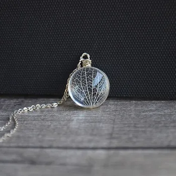 

Kabbalah Tree Of Life Leaf Vein Real Flowers Pendant Sterling Silver Color Chain Necklace Women Choker Boho Fashion Jewelry