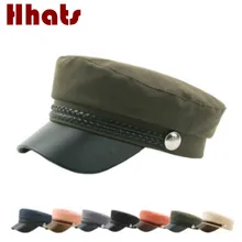 Хлопковая Лоскутная женская военная шляпа, однотонная повседневная мужская Морячка, кепка в винтажном стиле, бейсболка с плоским верхом, демисезонная армейская Кепка