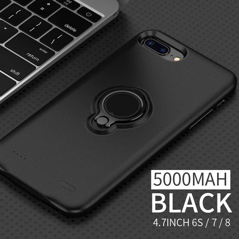 5000 mAh Extpower 7200 mAh батарея зарядное устройство Чехлы для iphone 6 6s 7 8 Магнитная подставка чехол для телефона iphone 6 6s 7 8 Plus Упаковка резервного копирования - Цвет: 5000 mAh