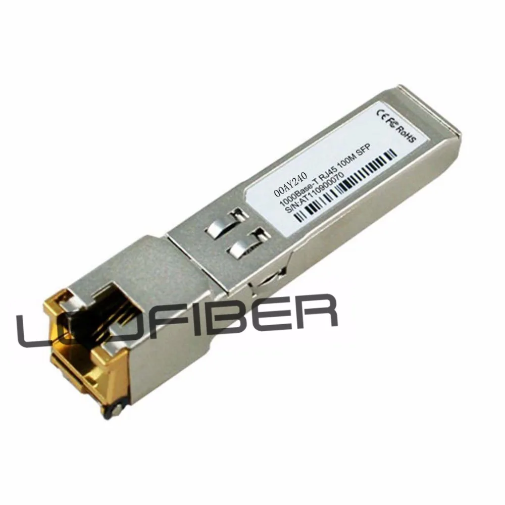

00AY240 Compatible 1000BASE-T SFP Copper RJ-45 100m Transceiver