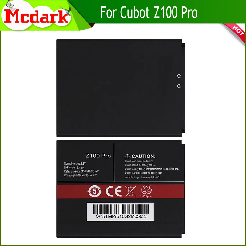 Mcdark для Cubot Z100 Pro батарея замены большой емкости 2450 мАч резервная Pro|Аккумуляторы