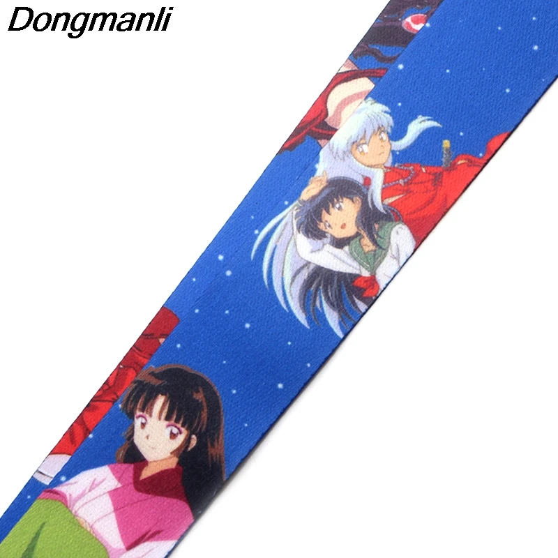 P3671 Dongmanli аниме брелок для ключей Inuyasha Lanyards держатель удостоверения личности ID карта Пропуск Тренажерный зал мобильный телефон USB бейдж держатель ключевой ремень