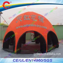 Воздуха до двери, 12mdia* 6mH+ 8 ног надувной воздушный геодезический шатер, здания купол события палатка-паук