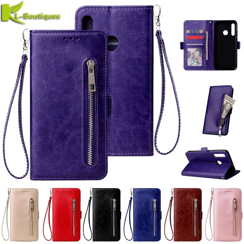 

Y7(2019) Case Huawei Y7 2019 Cover on For Coque Huawei Y 7 Y7 2019 Covers Luxury Classic Style Zipper Wallet Leather Phone Cases