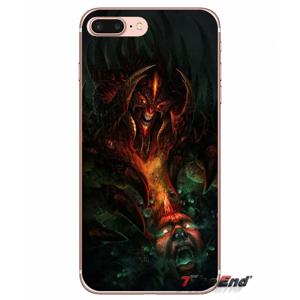 Чехлы для iPhone X 4 4S 5 5S 5C SE 6 6S 7 8 Plus Samsung Galaxy J1 J3 J5 J7 A3 A5 2016 2017 Diablo Reaper Of Souls Demon