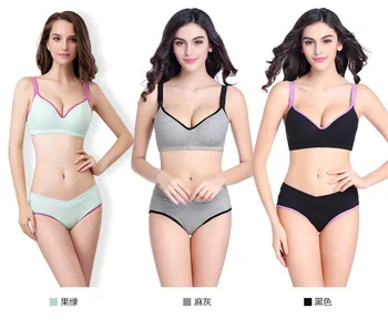 

Pregnant Breastfeeding Cotton Maternity Nursing Bras Set Pregnancy Women Underwear Breast Feeding Bra Panties sets