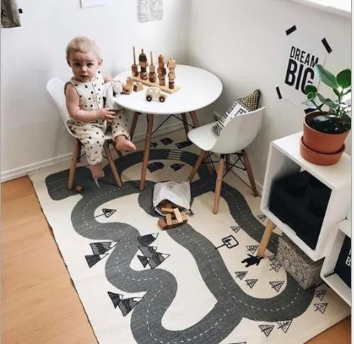 Comprar Alfombra caliente para bebés niños gateo, Alfombra de aventura, manta de bosque, juego de pista, gimnasio, alfombra para el suelo, decoración de habitación para niños, regalo para niños