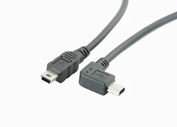 

10pcs/lot KFEU Right Angle USB 2.0 Mini-B 5-Pin to Mini-B 5-Pin Male/Male Cable