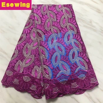 

Fuchsia African Lace Fabric 2019 High quality Stones with Embroidery Nigerian Lace Fabric For Women French Mesh Lace Fabric