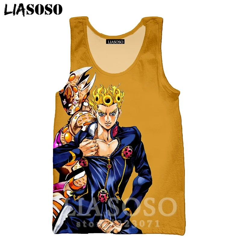 LIASOSO Для мужчин Для женщин Леоне abbacchio Толстовка 3D принт аниме JoJo невероятное приключение жилет Топ на бретелях без рукавов пуловер B051-13 - Цвет: 3