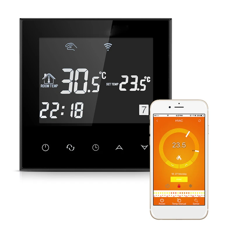 

Wireless Wifi Temperature Regulator Indoor Heating Thermostat Digital LCD Touch Screen Temperature Controller Thermoregulator