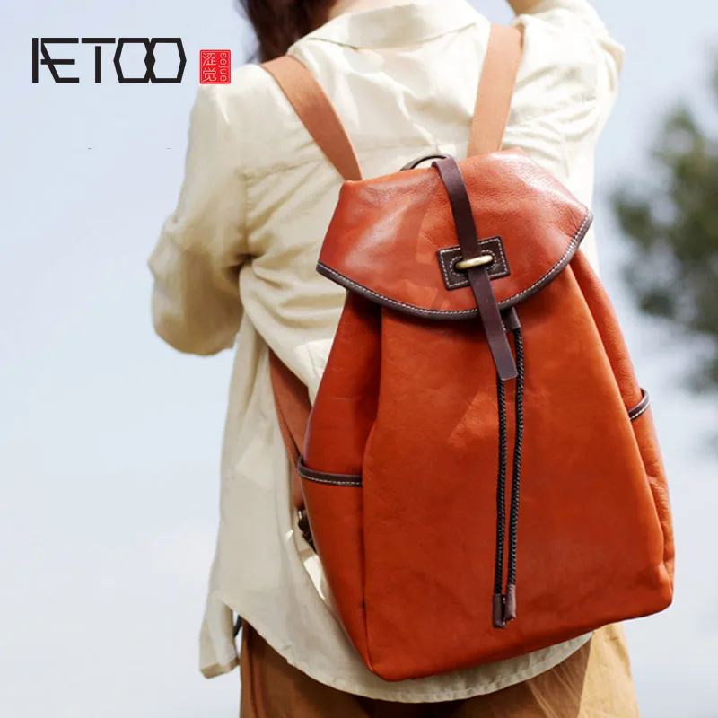 

BJYL New original design retro college wind large capacity backpack British retro men and women large capacity backpack