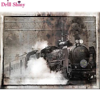 

Diy Diamond Painting landscape Steam Train Picture Full Rhinestones Cross Stitch 5D Mosaic Diamond Embroidery Home Decor R333