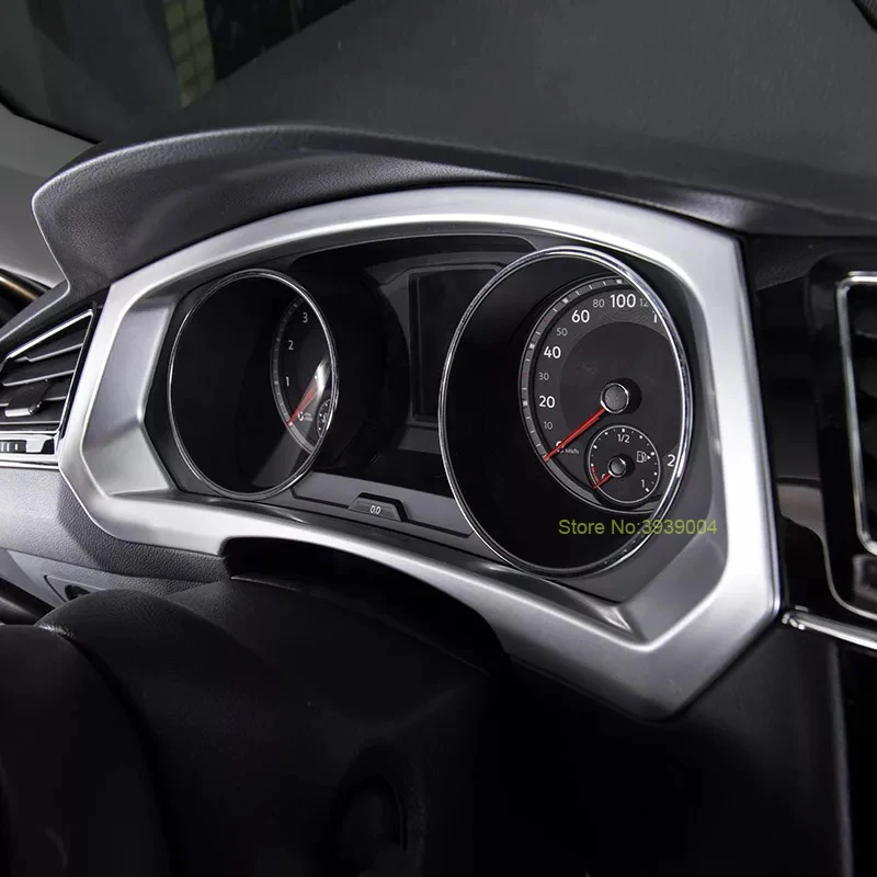 

For Volkswagen Tiguan L 2017 1PC Matte ABS Chrome Car Dashboard Decoration Central Control Cover Trim Molding Car Styling