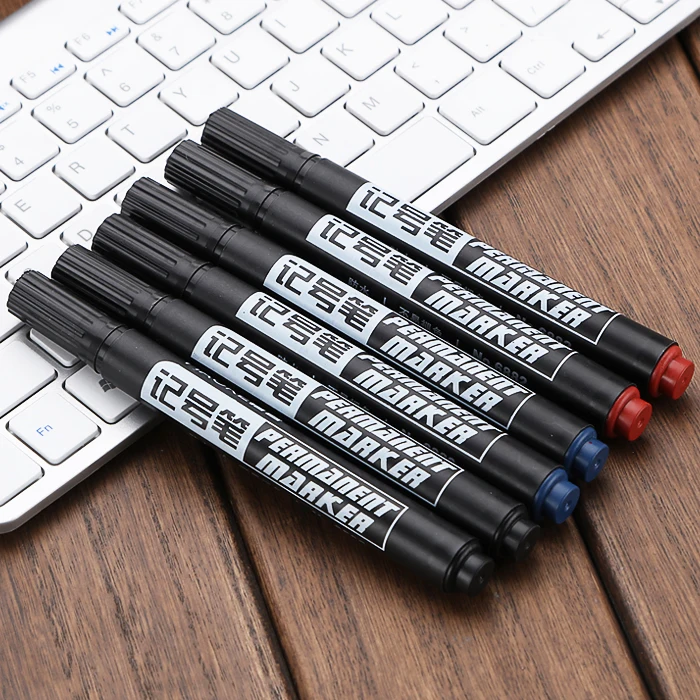 

10/20/50PCS MAOKE Marker Pen Black Oily Pen Color Marker Paint Markers Set Fabric Marker