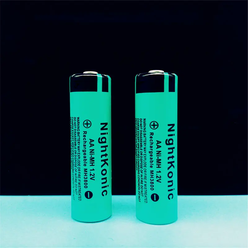 

10 PCS/LOT AA battery +1.2V NI-MH AA Rechargeable Battery green Nightkonic
