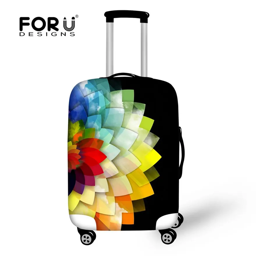 FORUDESIGNS/Африканский принт для девочек, Толстый эластичный багажный Защитный чехол на молнии для 18-32 дюймов, чемодан, аксессуары для путешествий - Цвет: D0971
