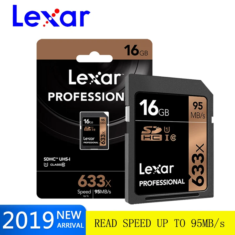 Высокая скорость Lexar 32 ГБ, 64 ГБ, класс 10 SD карта SDHC/SDXC карты памяти SD карты 128 ГБ 256 95 МБ/с. для цифровых однообъективных зеркальных камер и hd-камерой