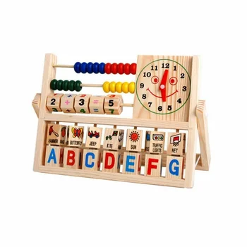 

Children Baby Kids Learning Developmental Versatile Flap Abacus Wooden Toys