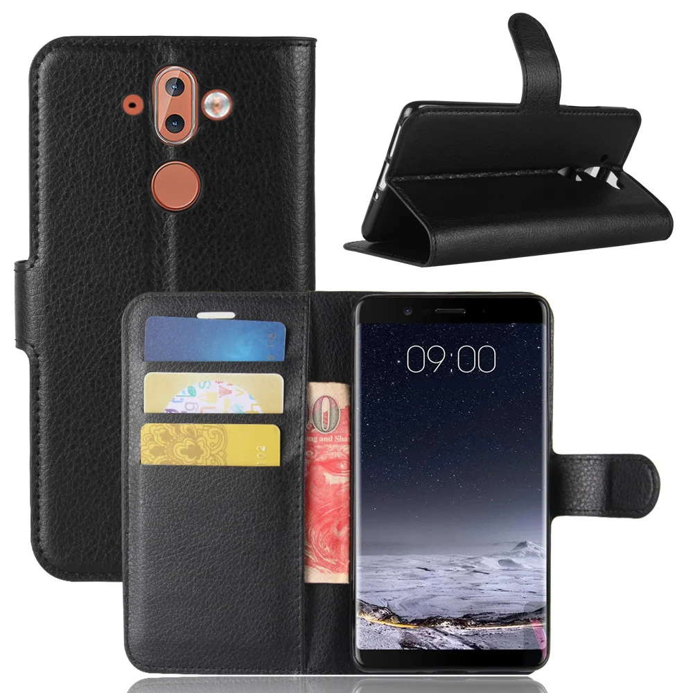 

Flip PU Leather Cover Case For Nokia 9 Pureview 8 Sirocco 6 2018 7 Plus Wallet Protector Phone Bag