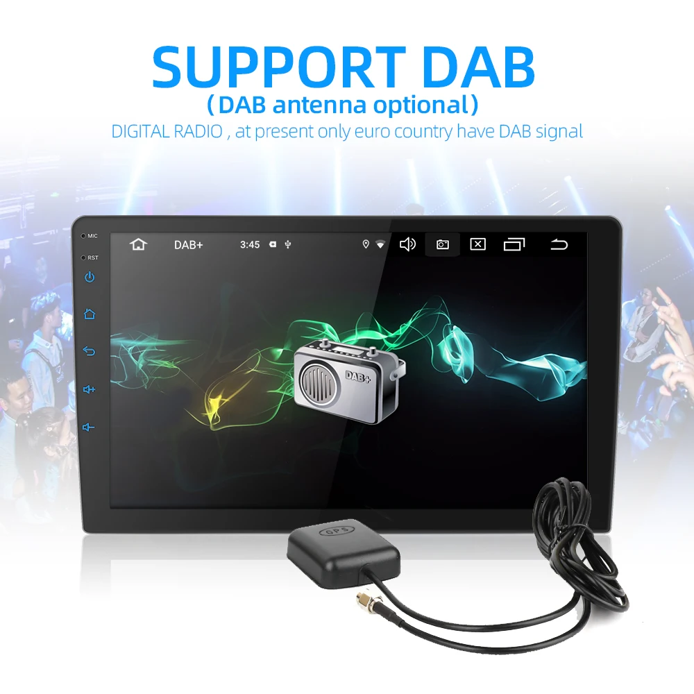 Sale 2 din car Android 9.0 RAM 2G ROM 16G GPS Navigation Bluetooth For Nissan VW Toyota WiFi Multi-Media 9 10 inch car Radios Player 3