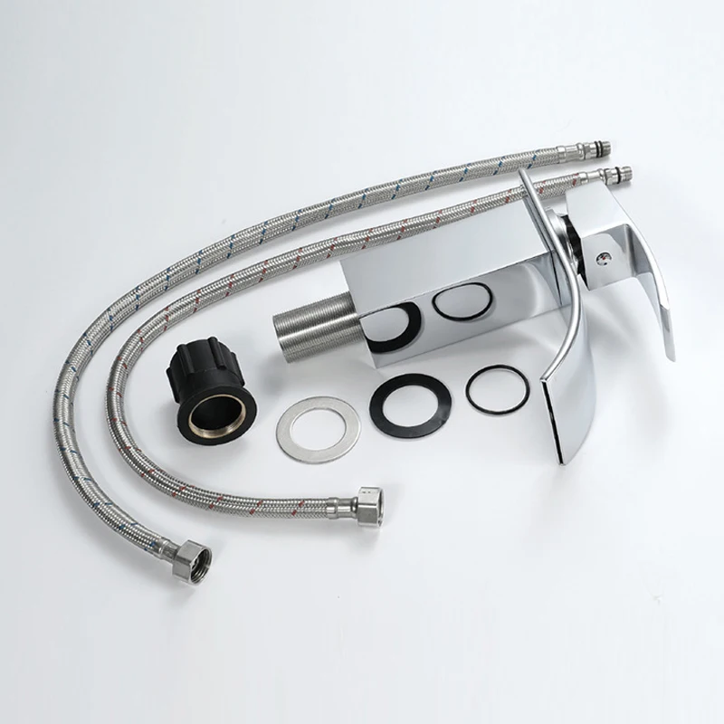 Bathroom Basin Sink Faucet Waterfall Basin Taps Chrome Polish Single Handle Single Hole Mixer Tap Deck Mounted