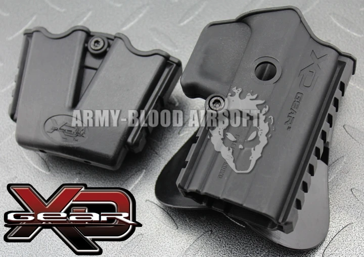 

XD Gear XD3500H Polymer Paddle Holster Tactical Holster W / Magazine Pouch Dual Magazine Pouch (BK DE)