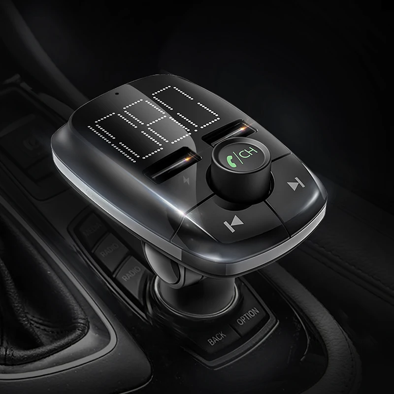 

FM transmitter Bluetooth car kit car hands-free U disk / TF card car MP3 music player cigarette lighter USB car charger