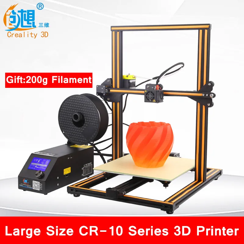 Koop Hoge Precisie CR 10S 4 S CR 10 Mini 3D PrinterFully Geassembleerd 3D Printer Grote Printing Gebied 3d printer Met 200g Filament