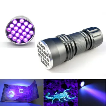 

LED lamp 11.11 New Arrival UV Ultra Violet 21 LED Flashlight Blacklight Aluminum Torch Light Lamp Hot Hot Sell Drop Shipping