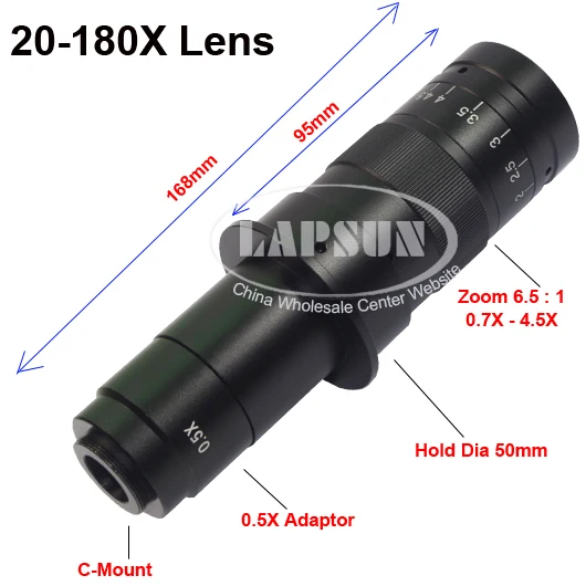 Объектив для промышленного микроскопа Lapsun 10X 360X 21 МП 2K @ 30FPS HDMI 1080P 60FPS USB выход +