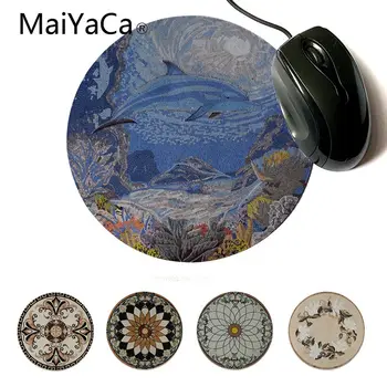 

MaiYaCa Your Own Mats Tile Patterns Floral Ocean Dolphin Customized MousePads Computer Laptop Mouse Mat Natural Rubber Mouse Pad