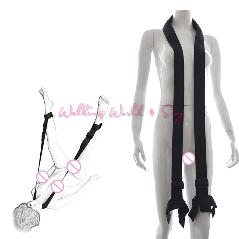 Fantasias Sexuais Sex Bondage Neck Restraints Fetish Ankle Cuffs Plush Bondage Set Open Leg Sexual Position Sex Toys For Couples (15)