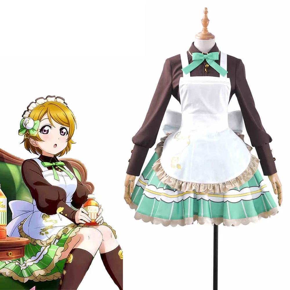 

Anime LoveLive! Hanayo Koizumi Tea party maid Not awakened Cosplay Costume Love Live Halloween Carnival Party Dress Customize