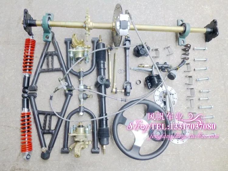 Before conversion homemade go kart suspension Steering wheel brakes of