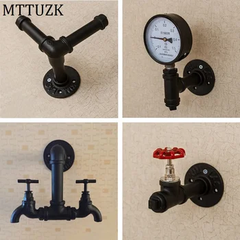 

MTTUZK Black Iron Pipe Robe hooks Clothes hooks Kitchen hooks living room wall hanging door rear hook for cap,coat, gancho