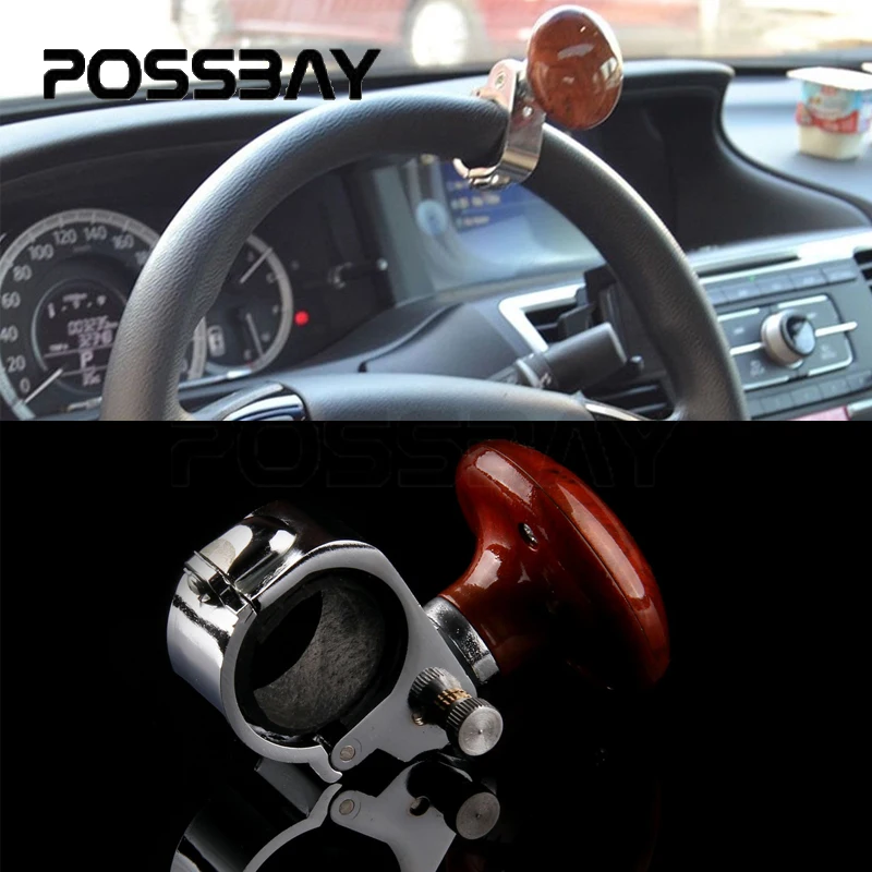 POSSBAY Universal Fits Car Auto Hand Control Steering Wheel Spinner