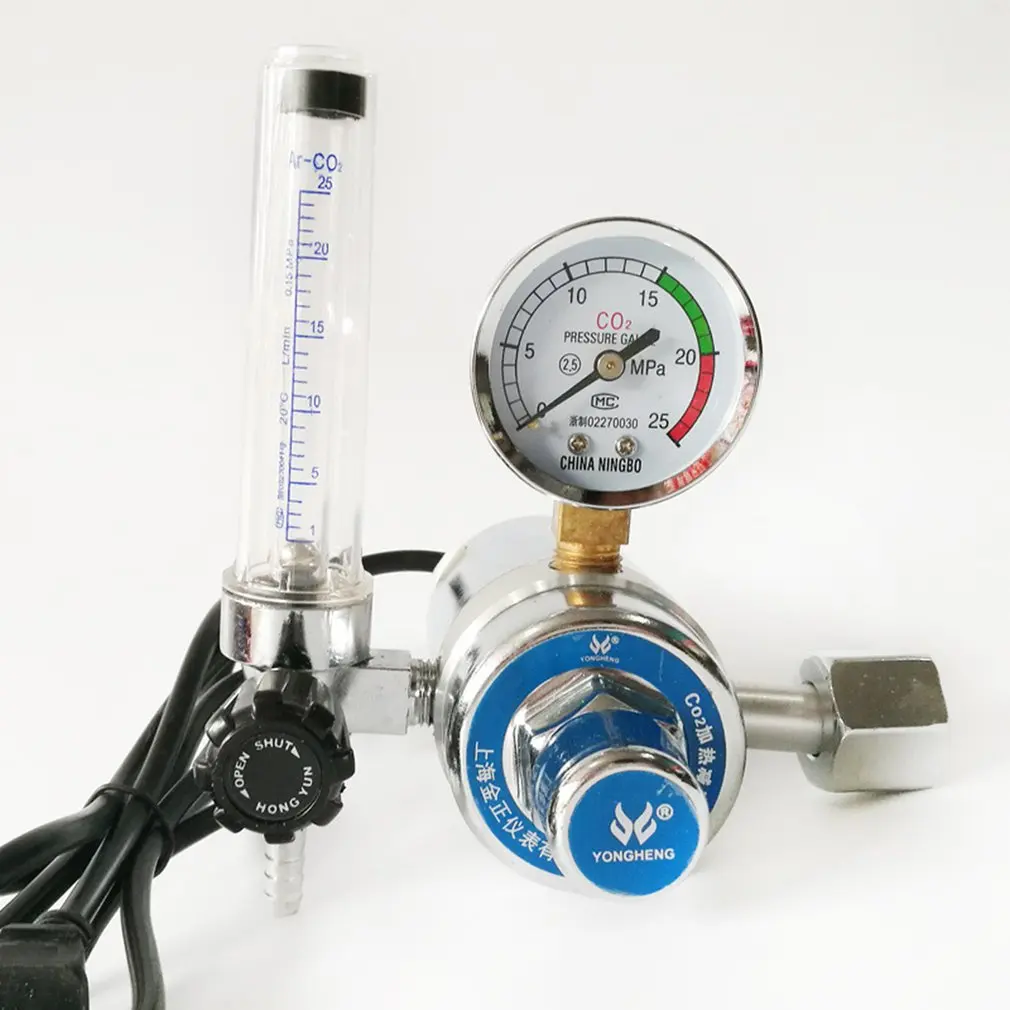 

EU Plug 36V CO2 set decompression table carbon dioxide check meter bubble pressure double table table