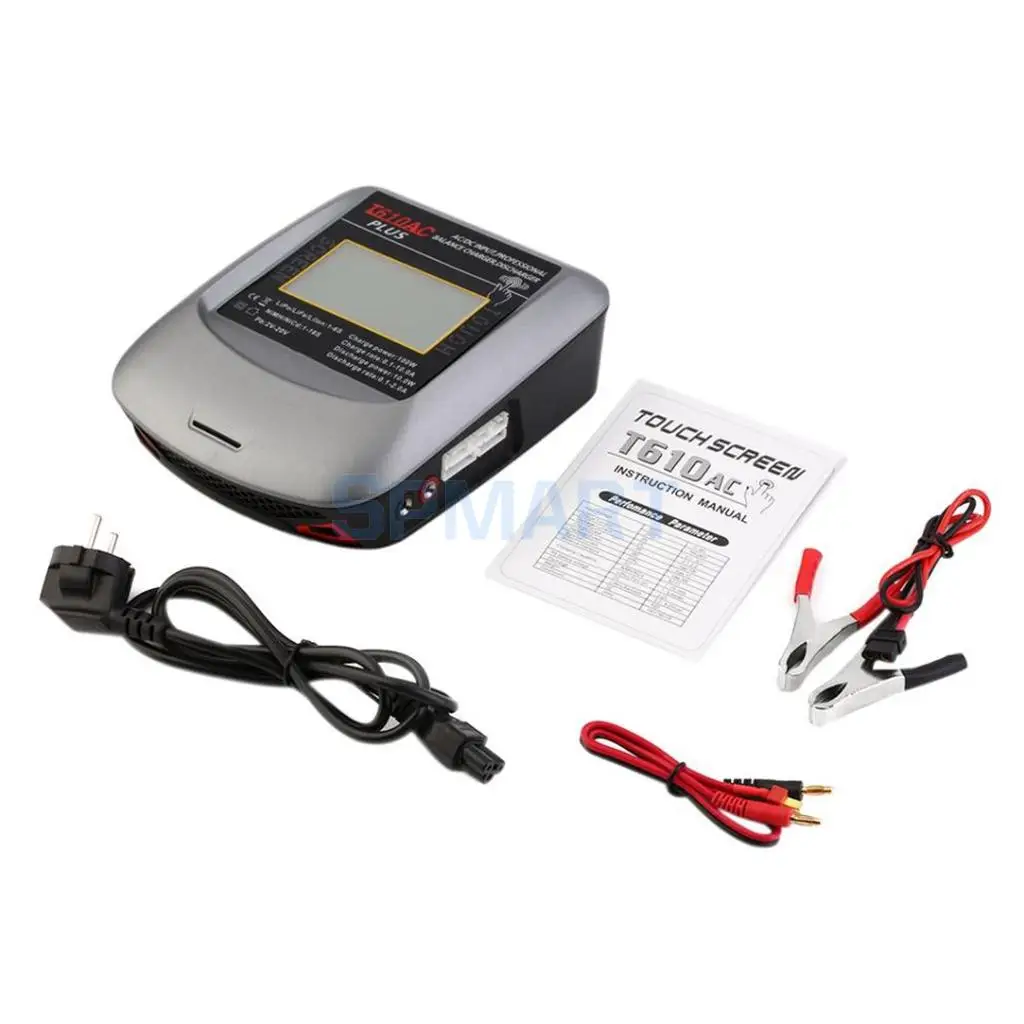

T610AC T-Plug Colored LCD Touch-Screen 100W AC/DC Balance Charger Discharger