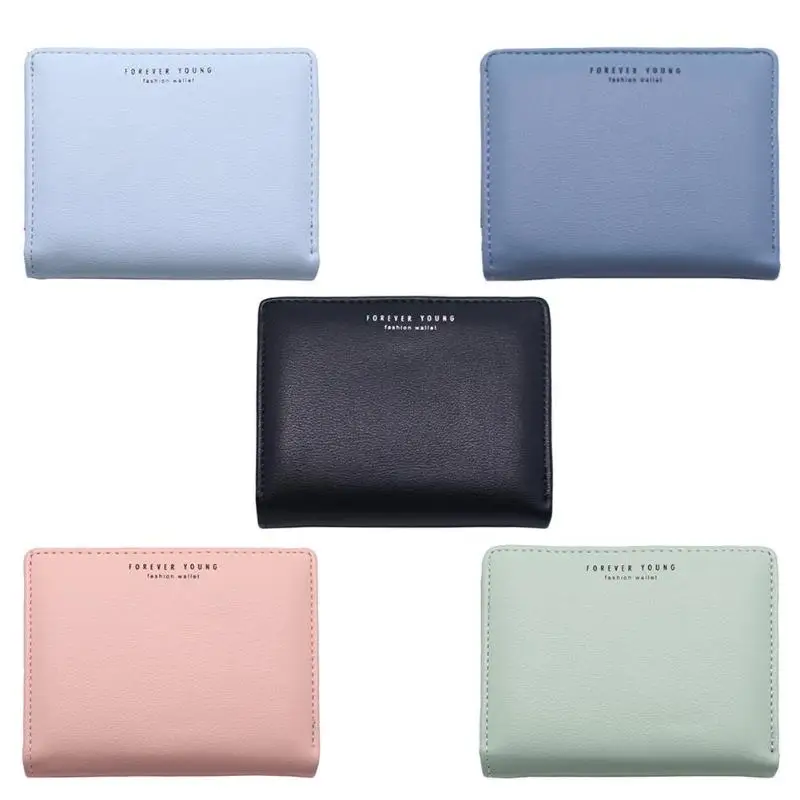 

Korean Elegant PU Leather Wallet Simple Women Short PU Wallets Ladies Clutch Hasp Coin Purse Female Small Wallet and Purses New