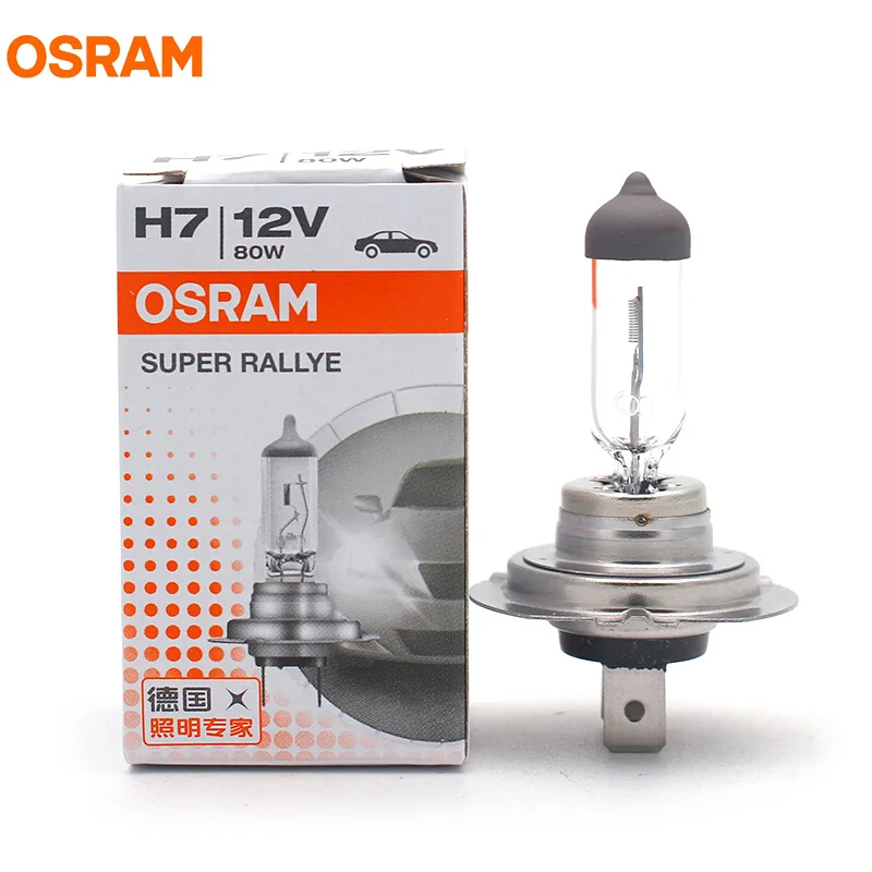 OSRAM H7 12V 80W PX26d 62261 супер яркий Премиум внедорожный Hi/Lo луч автомобиля галогенные фары дальнего света 3200K 1X