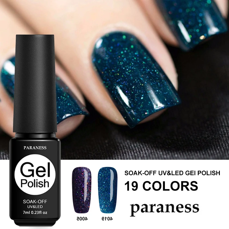 

Paraness New Glitter Neon UV Gel Lacquer Art Soak Off Shiny Nail Polish Set Long Lasting Colorful Neon UV Gel Nail Polish